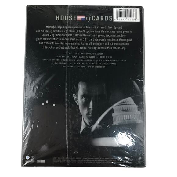 House of Cards DVD Season 2 NEW Closed Package - Picture 2 of 2